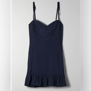 Aritzia Sunday Best Navy Blue Maxwell Dress, Spaghetti Strap Mini Dress